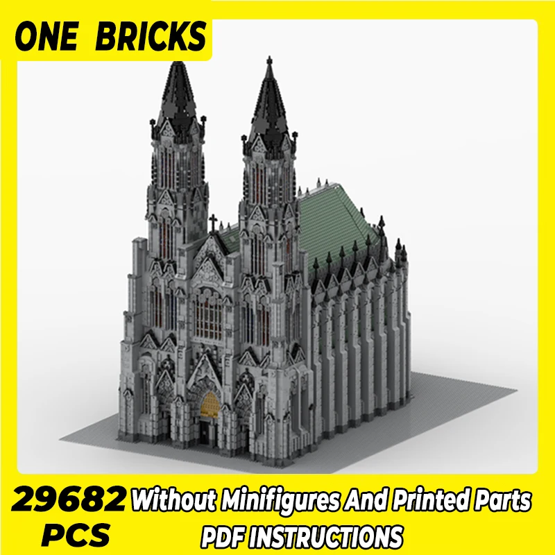 

Конструктор Moc модульный для детей, конструктор «Собор одеколона», техника сборки, игрушки для сборки, праздничный подарок