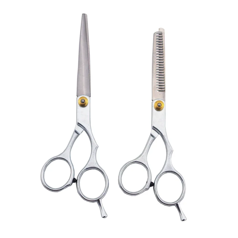 

New 6 Inch Cutting Thinning Styling Tool Hair Scissors Stainless Steel Salon Hairdressing Shears Regular Flat Teeth Blades