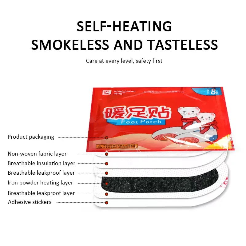 pairs Heating Insole Stickers Pads Hot Self-heating Foot Warmers Heat Warming Winter Body Warmer Sticker Long Lastin Outdoors