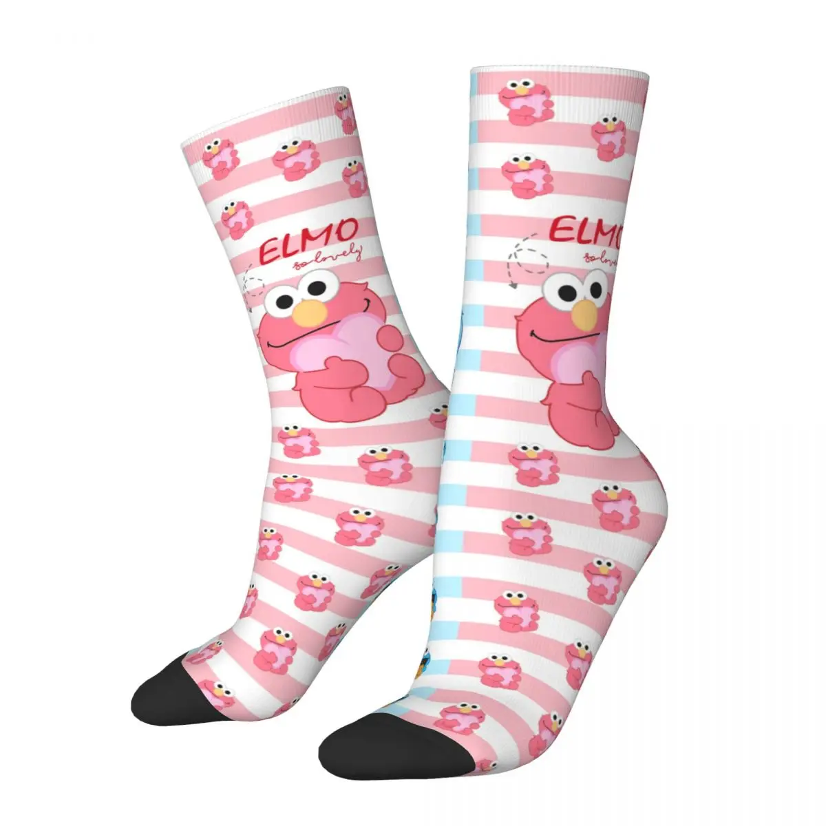 Забавные носки Elmo с изображением Сезам улица и печенья для женщин мужчин новинка
