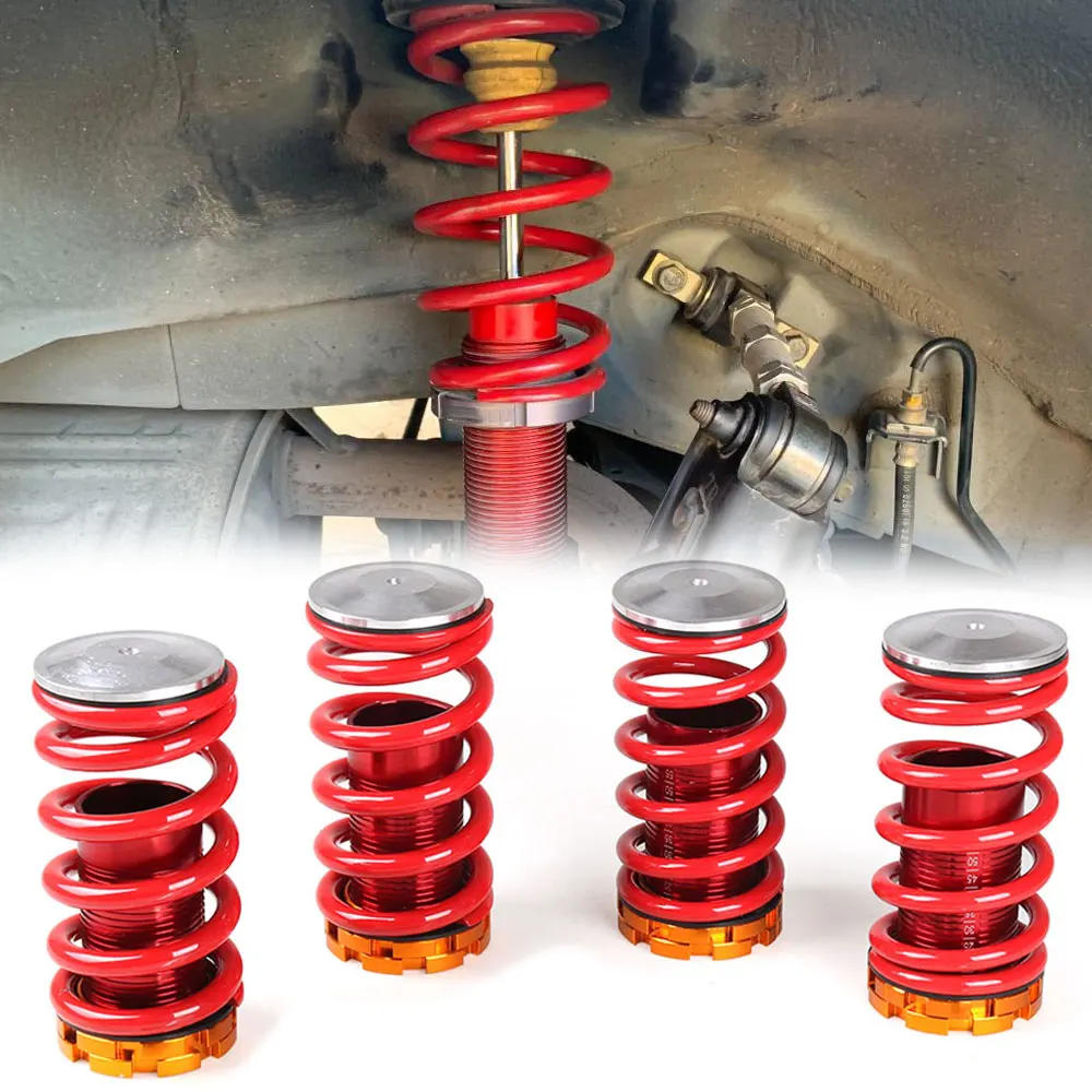 

Aluminum Coilover Springs Kit for Honda Civic 88-00 Red Blue Green available Coilover Suspension Coilover Springs