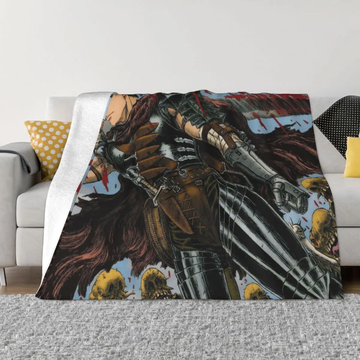 

Теплые переносные одеяла Berserk внутрь Манга Аниме цвет для постельного белья для путешествий