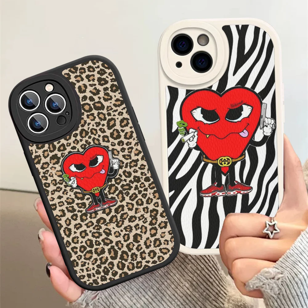 Чехол для телефона Love M-Mafia La Del Amor из твердой кожи iPhone 16 15 14 13 12 Mini 11 Pro Max Xs X Xr 7 8 Plus