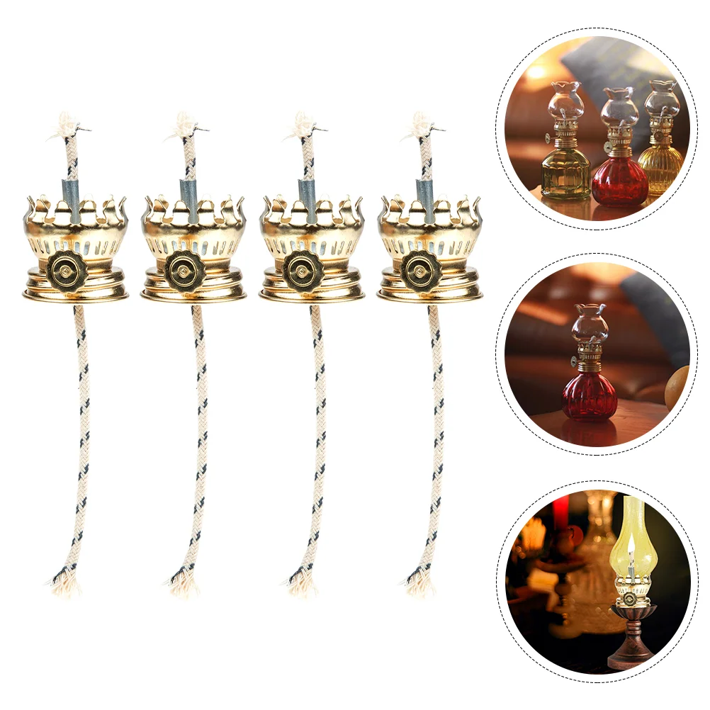 

4Pcs Kerosene Oil Lamp Wicks Oil Lamps Wicks Holder Kerosene Wick Replacement