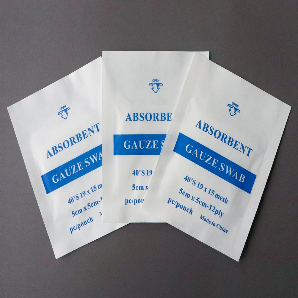

50pcs Helpful Absorbent Small Gauze Pieces Gauze Swab for Outdoor Home