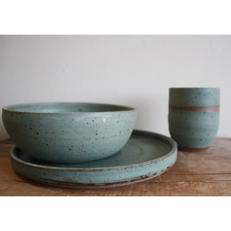 

Dinnerware Set - Dinner Plate - Dinner Bowl - Tumbler - Handmade - KJ Pottery ceramic bowl bowls
