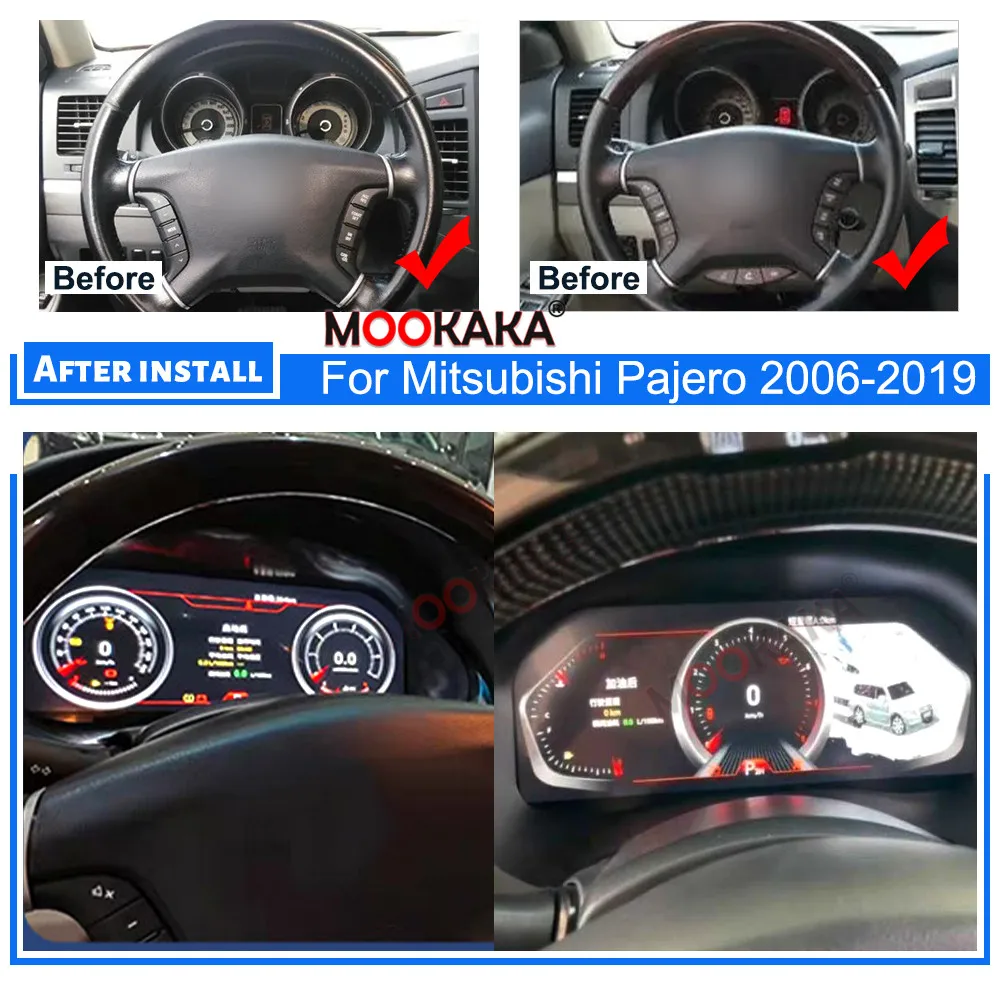Фото 2 Din Android 13 8G+128G Автомобильный мультимедийный плеер GPS-навигатор для Mitsubishi Pajero 2006-2019, LCD-магнитола на приборную панель, Carplay №3