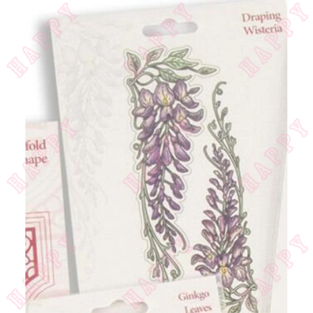 

2022 New Draping Wisteria Floral Cutting Dies Set Diy Greeting Cards Scrapbooking Album Diary Paper Crafts Decor Embossing Molds