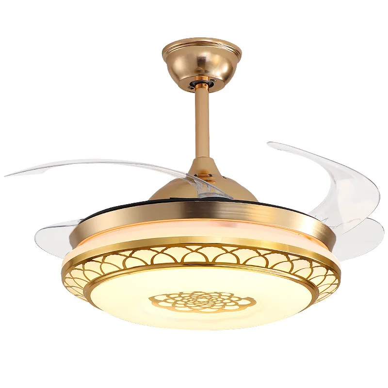 Потолочный вентилятор с преобразователем частоты невидимый светодиодный лампа