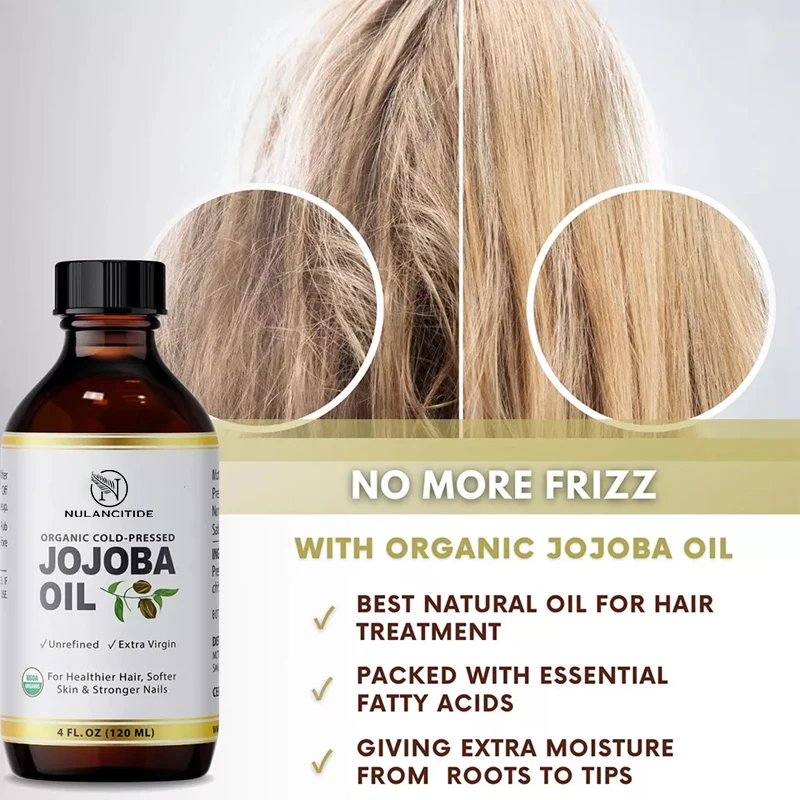 

Натуральное органическое масло жожоба для массажа волос, успокаивающее, увлажняющее, контроль жирности, увлажняющее массажное масло 120 мл