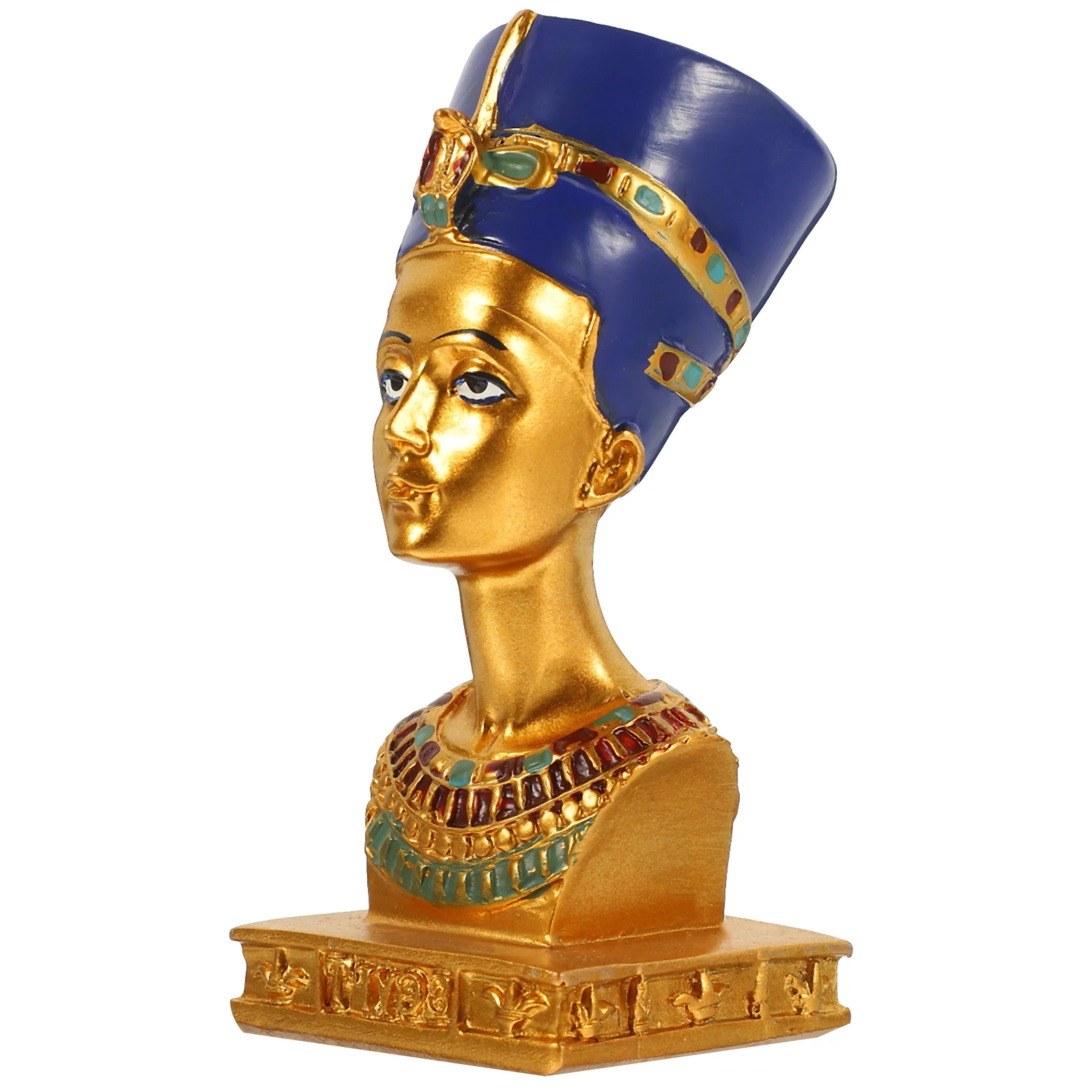 

Egyptian Statue Ancient Nefertiti Egypt Bust Ornament Adornment Figurine Sculpture Pharaoh Home Decor Desktop Figurines Resin