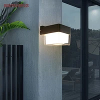 modern simplicity led waterproof wall lamp aluminum acrylic indoor and outdoor bedroom patio loft villa lighting fixture sconces