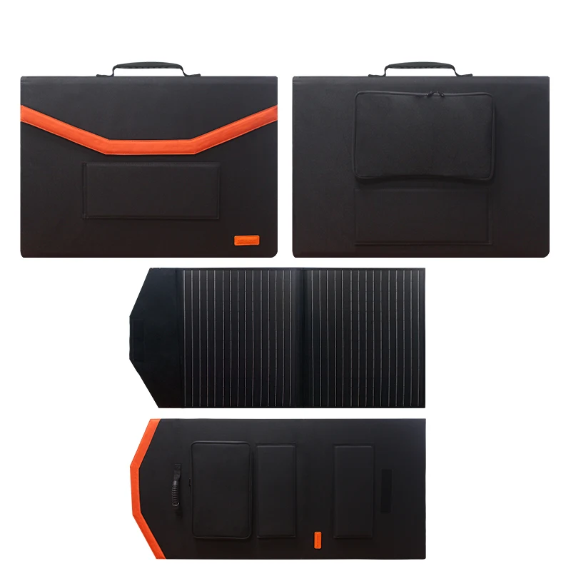 

110W Foldable Solar Charger Panel Dual 5V USB Type-c 20V DC Output Waterproof for Mobile Phone Camping Boats Outdoor Hiking