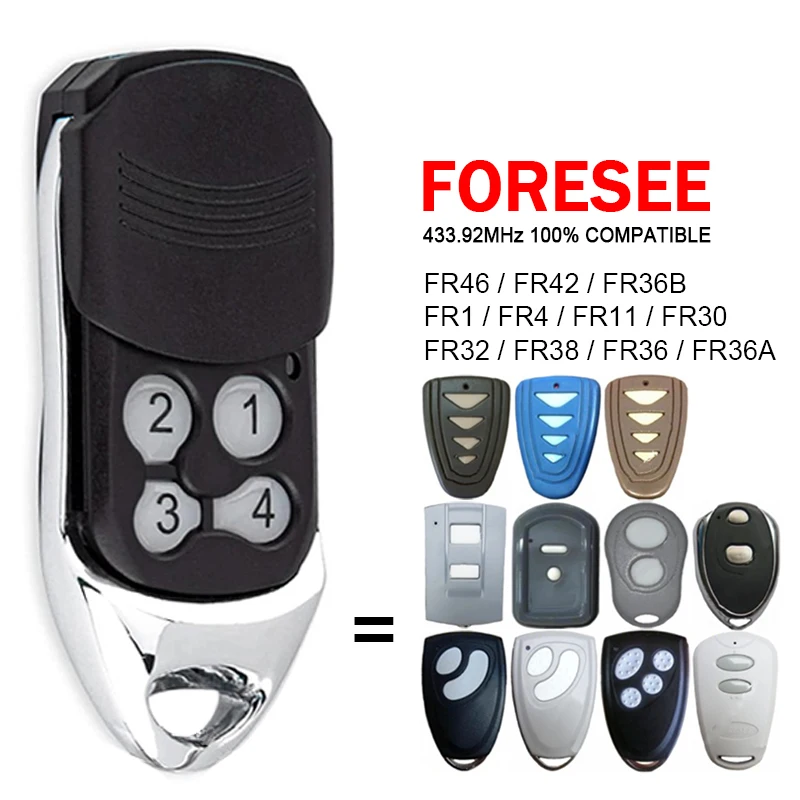 

FORESEE FR36B FR1 FR30 FR36 FR4 FR11 FR32 FR36A FR38 FR42 FR46 Пульт дистанционного управления для раздвижных гаражных ворот Foresee