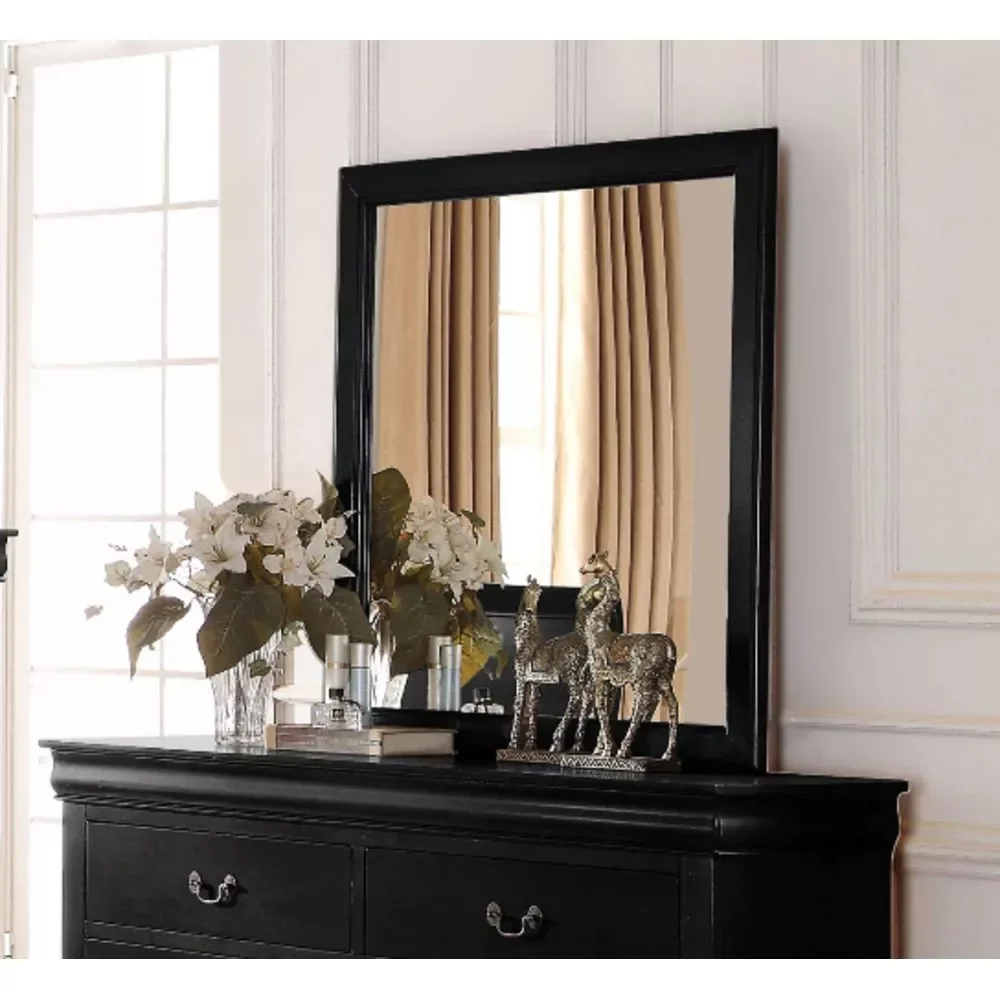 

Зеркало черное, домашний декор, Минималистичная и современная мебель для дома, мебель для спальни, шкафы, декоративные зеркала, 36x38 дюймов