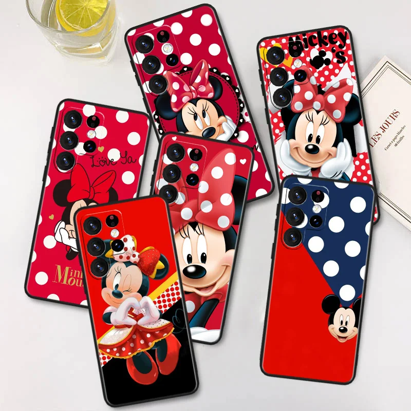 

Minnie Mouse Point For Samsung A91 A81 A73 A72 A71 A54 A53 A52S A51 A42 A41 A34 A33 A21 A31 A23 lite Black Cover