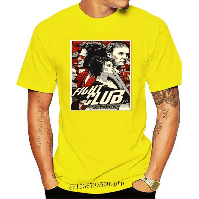 

Camiseta personalizada para hombre, prenda de vestir, con diseño de la película del Club de la lucha, Parte delantera completa,
