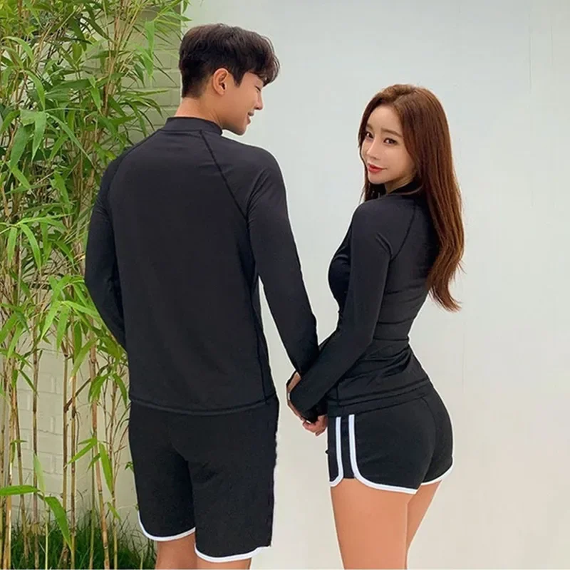 2024 парный купальник из двух частей с длинным рукавом и топом женский Мужской