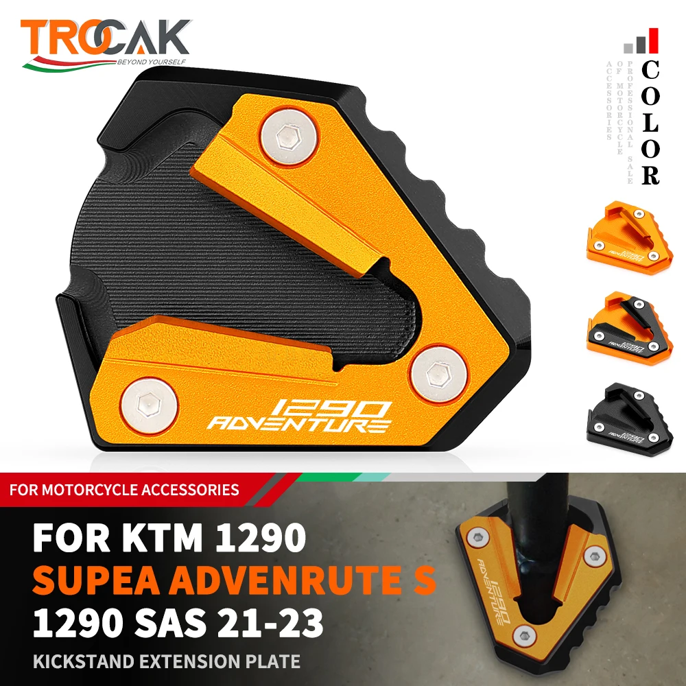 

NEW For KTM 1290 SUPER ADVENTURE S 1290 SAS 2021 2022 2023 Motorcycle Accessories CNC Kickstand Foot Side Stand Extension Pad
