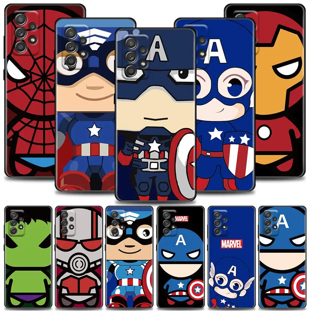 

Cartoon Avengers Marvel heroes Fundas Coques Case for Samsung A01 A02 A03s A11 A12 A13 A21s A22 A31 A32 A41 A42 A51 4G 5G Case