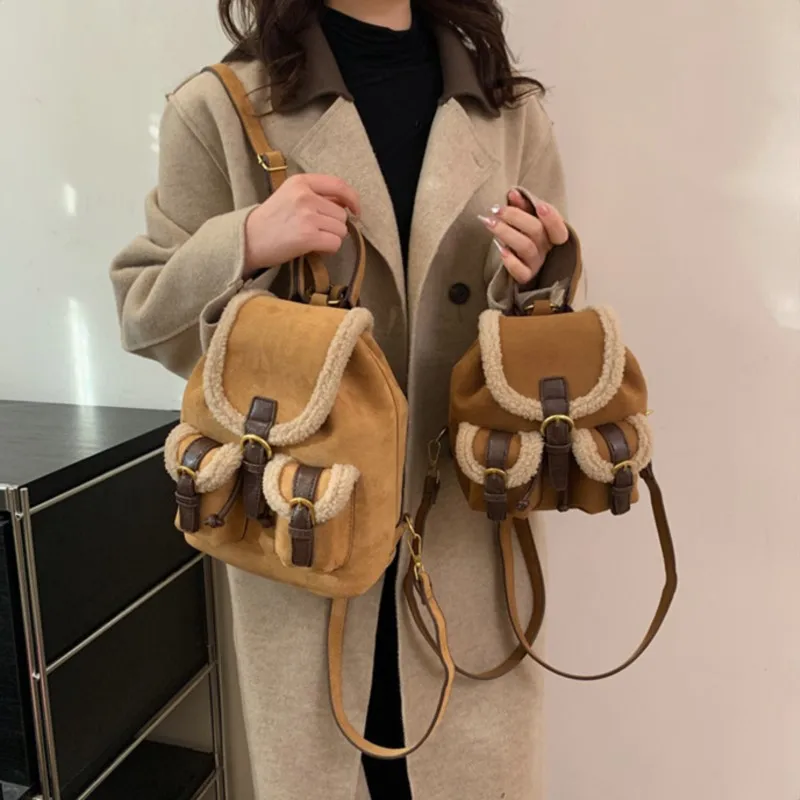 Маленький милый женский рюкзак из искусственной кожи в стиле ретро новинка 2024