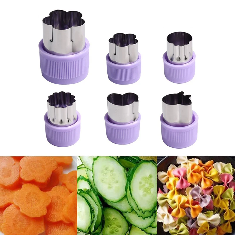 

Star Heart Shape Vegetables Cutter Plastic Handle 1PC Portable Cook Tools Stainless Steel Fruit Cutting Die Kitchen Gadgets