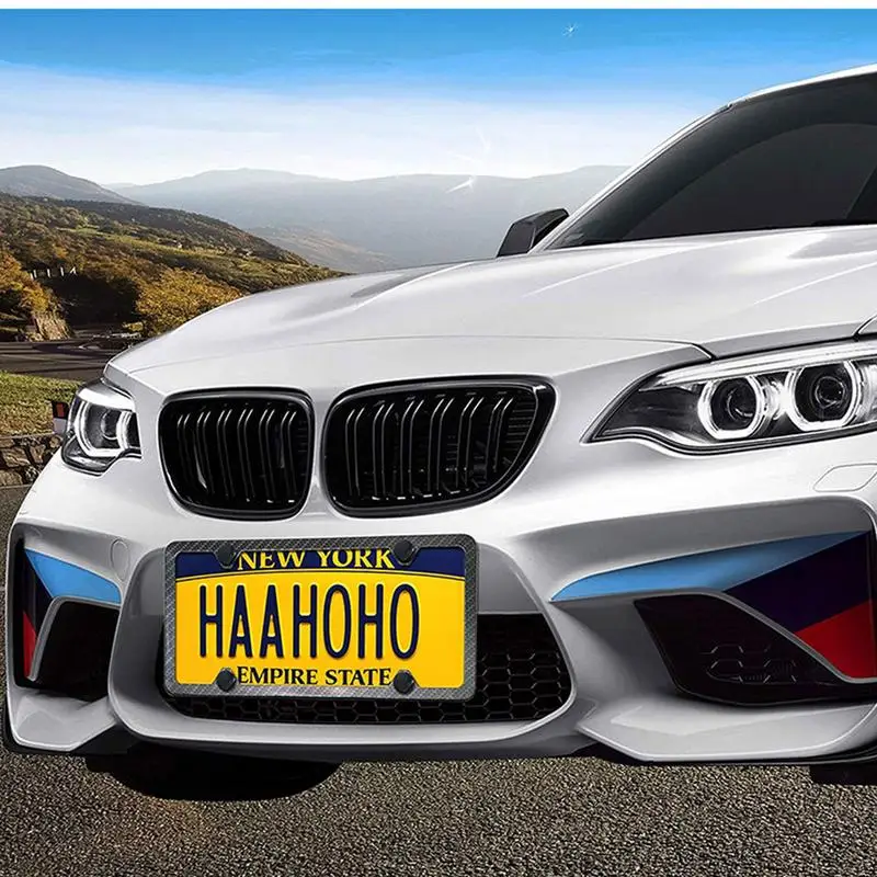 Комплект винтов для номерного знака черные чехлы крепежные застежки нержавеющие