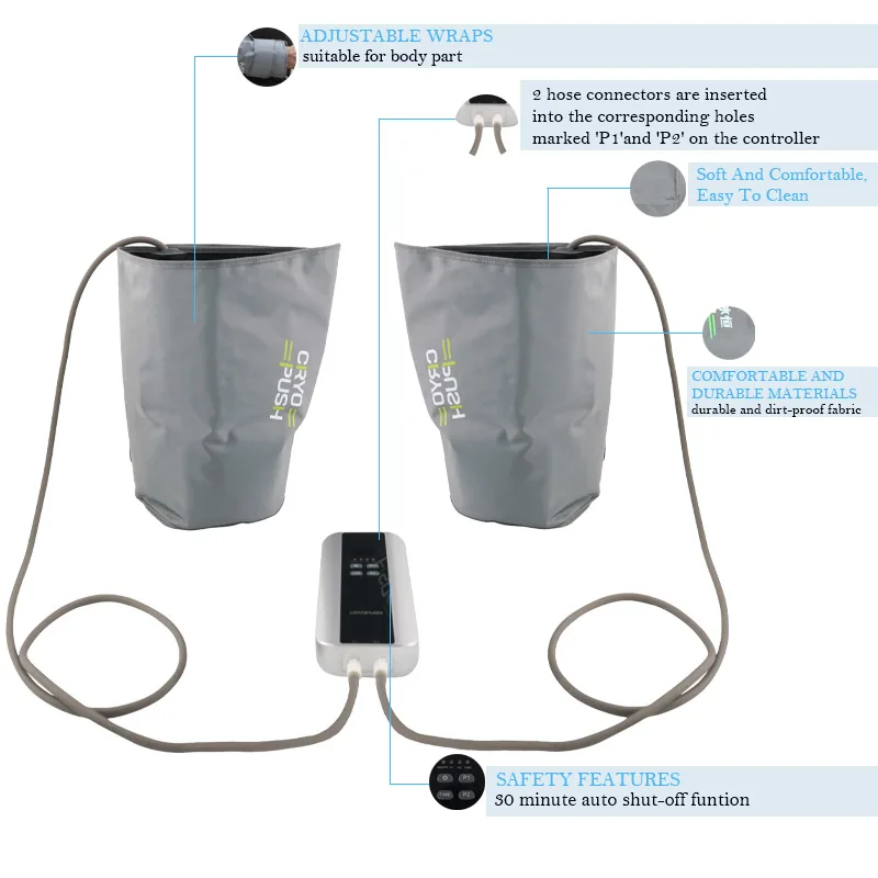 

CRYOPUSH New Products Rehabilitation Equipment Carry Ice Gel Packs Reusable Recovery Pain Massage Therapy Cold Compress System//