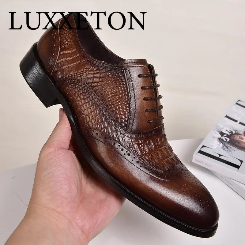 Men Flat Shoes Business Leather  Formal Casual Low Top     Solid Color Nonslip    The New