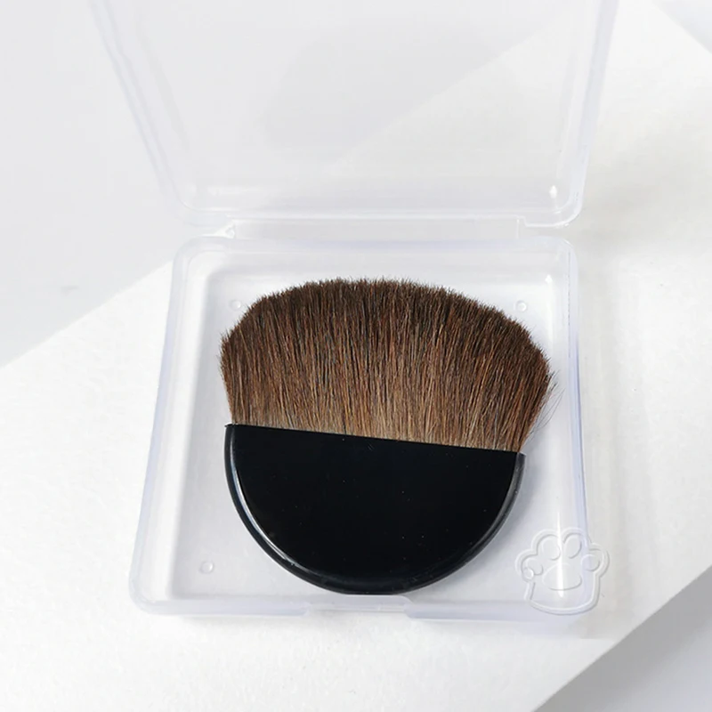 

Мини-Кисть для макияжа из конского волоса с коробкой, скульптурная кисть для лица, кисть для пудры, румяна, кисти, портативные ультратонкие а...