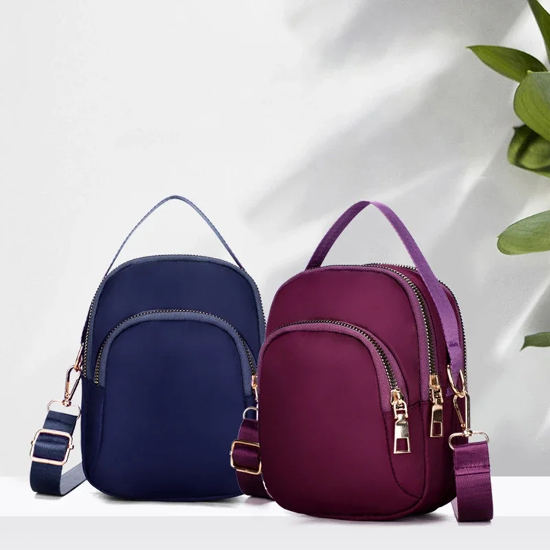 

Women Small Shoulder Bags Wallet Nylon Oxford Cloth Messenger Bag Zipper Cell Phone Handbags for Women Wrist Purse сумка женская