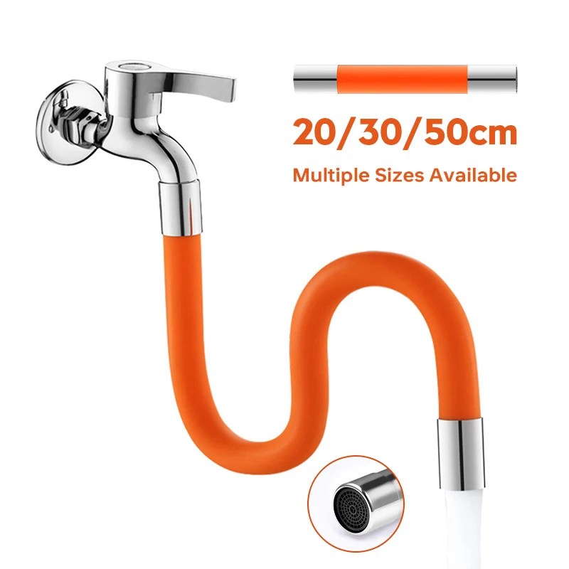 

Kitchen Faucet Extension Hose Bathroom 360° Rotation Bending Faucet Extender Wash Basin Water Saving Tap Filter Extension Tube