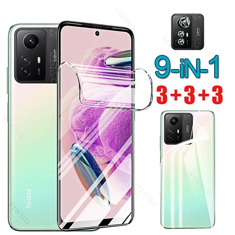 HD Hydrogel Film for Xiaomi Redmi Note 12S Screen Protector Camera Lens for Redmi Note 12 S 6.43" Inch Back Water Gel Protective