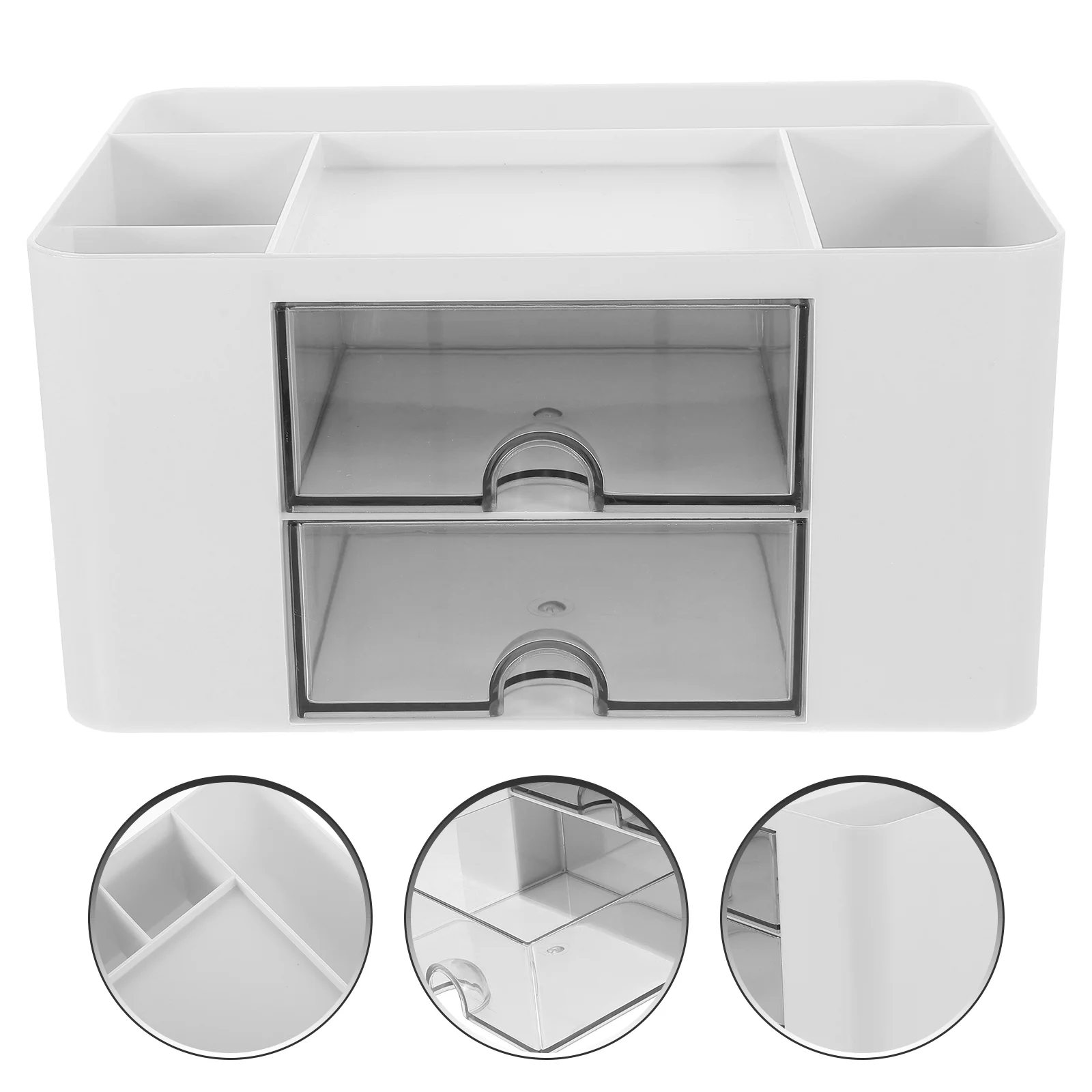 

Multi-function Desk Organizer Parts Desktop Shelf Practical Plastic Storage Drawers The Hips Bins