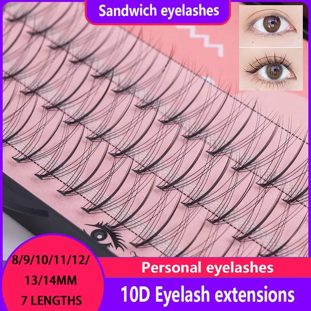

Single Tuft Sandwich Eyelash Black Eye Extension Individual Eyelashes Makeup Tool Professional|Women Beauty