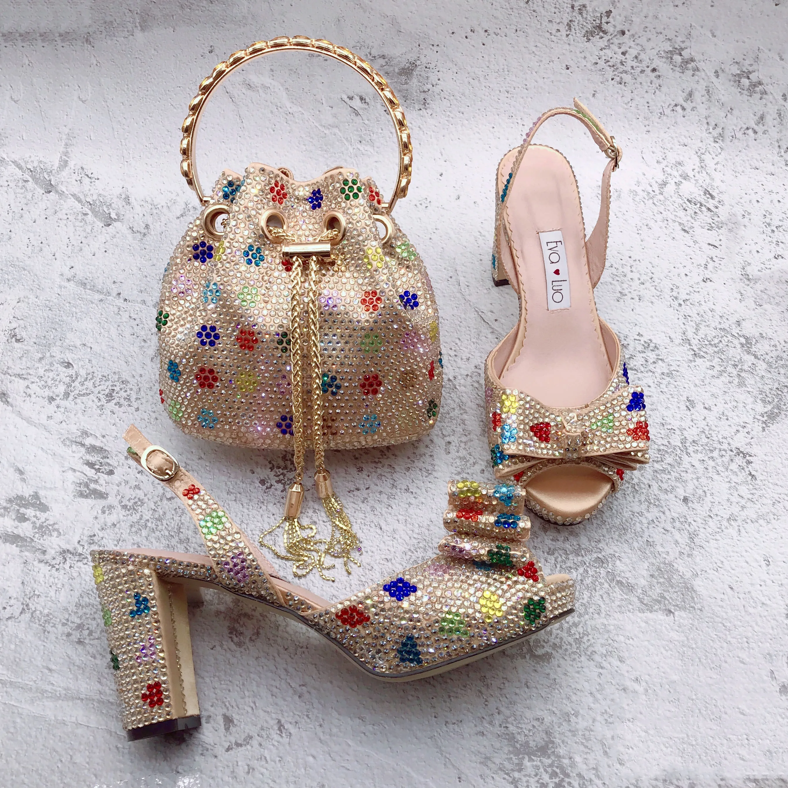 BS1611 свадебные туфли ручной работы на заказ с разноцветными камнями цвета