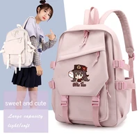 hu tao anime backpacks genshin impact students school bags large capacity multifunction for girls casual travel outdoor backpack