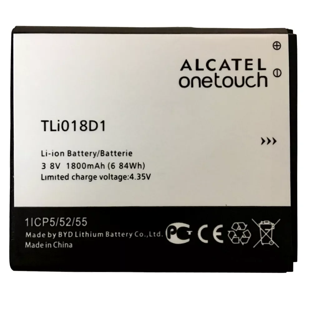 

NEW2023 1800mAh TLi018D1 Battery For Alcatel One Touch Pop D5 Dual 5038x OT5038X Pop 3 5015D OT 5016 Bateria Batterij AKKU