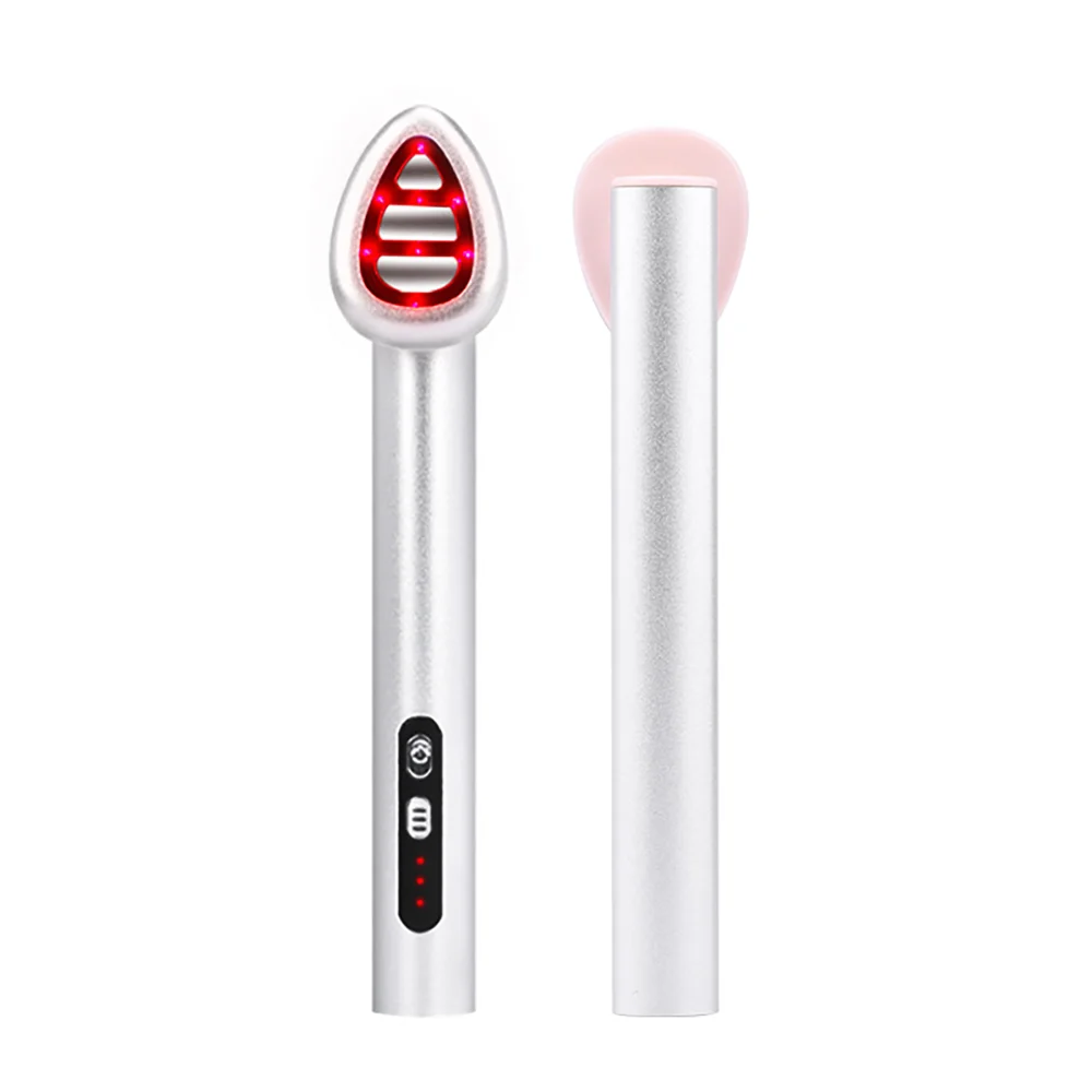 Фото KKS Beauty Device Подтяжка лица 4 в 1, светотерапия, микротоковый массажер для лица, EMS, горячий компресс, уход за кожей, светодиодная палочка для лица №5
