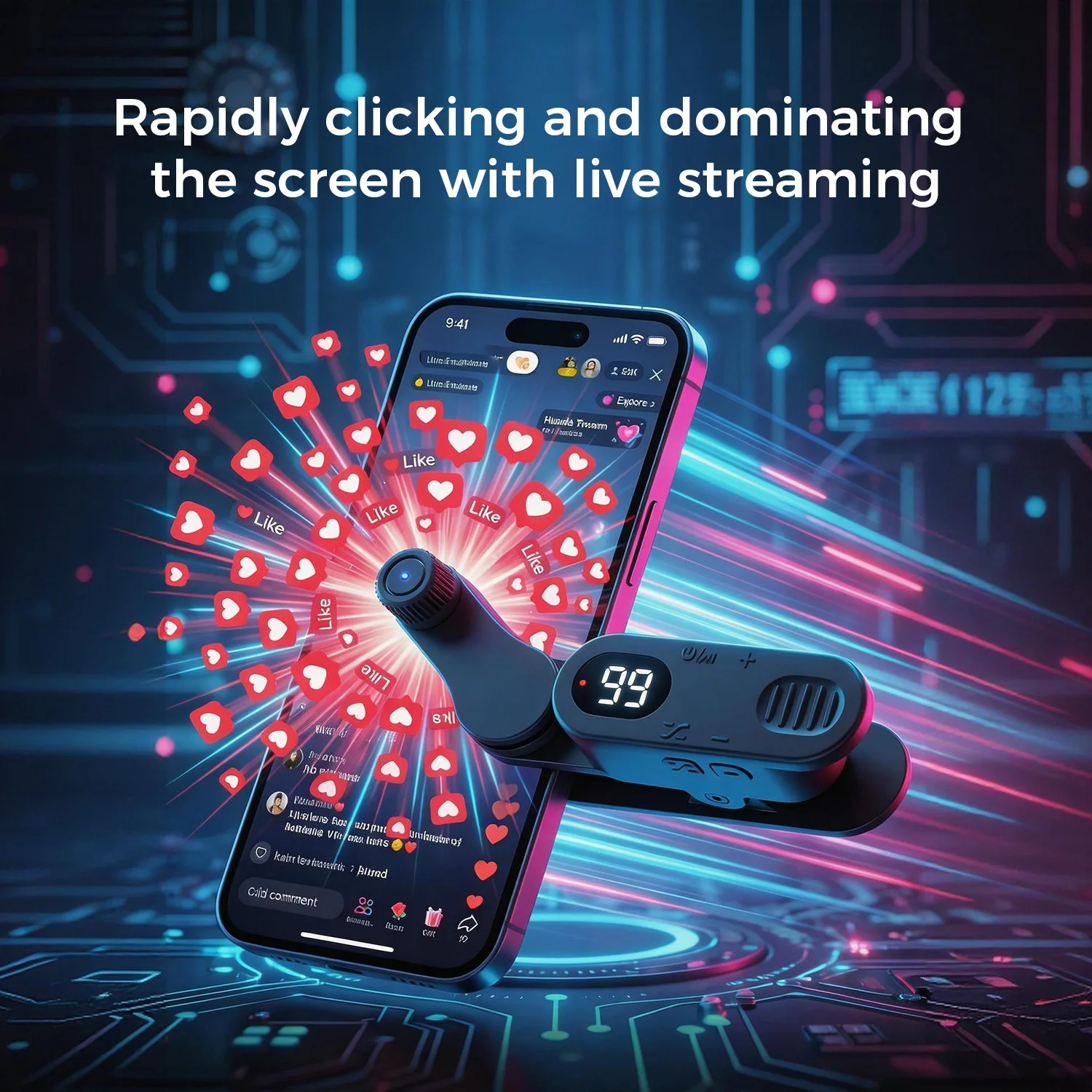 Фото G1 Screen Clicker: Физический кликер с регулируемой скоростью, автоматический кликер для смартфонов, устройство для непрерывного нажатия №1