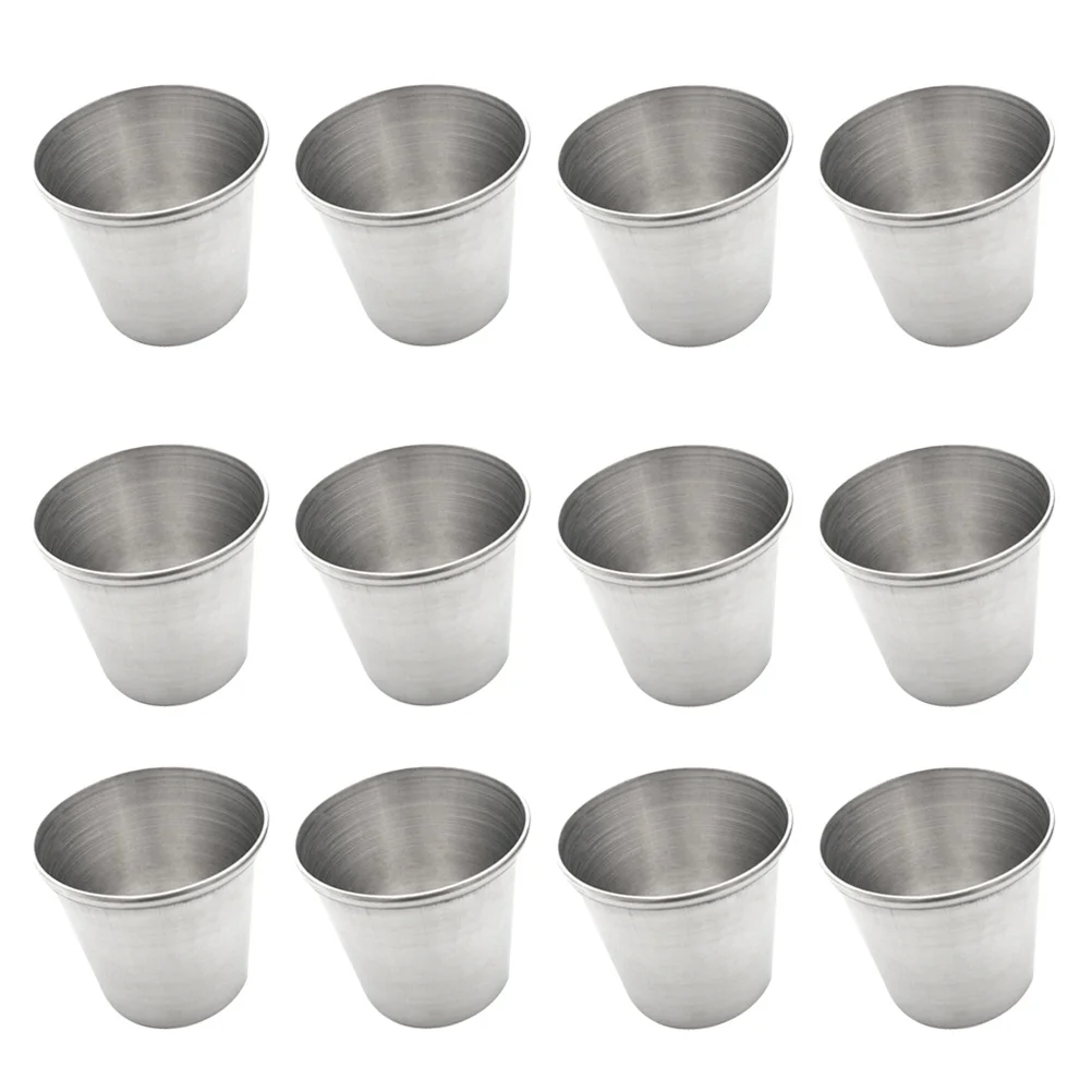 

12 Pack Stainless Steel Shot Cups, Stainless Steel Shot Glass Drinking Tumbler, Unbreakable Metal Shooters for Tequila Great