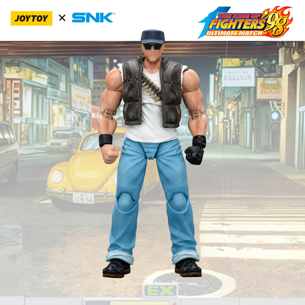 Фото Фигурка JOYTOY & SNK KOF 98UM Leona Heidern/Ralf Jones/Clark Still/Kyo Kusanagi/Goro Daimon/Benimaru Nikaido, игрушечная модель №3