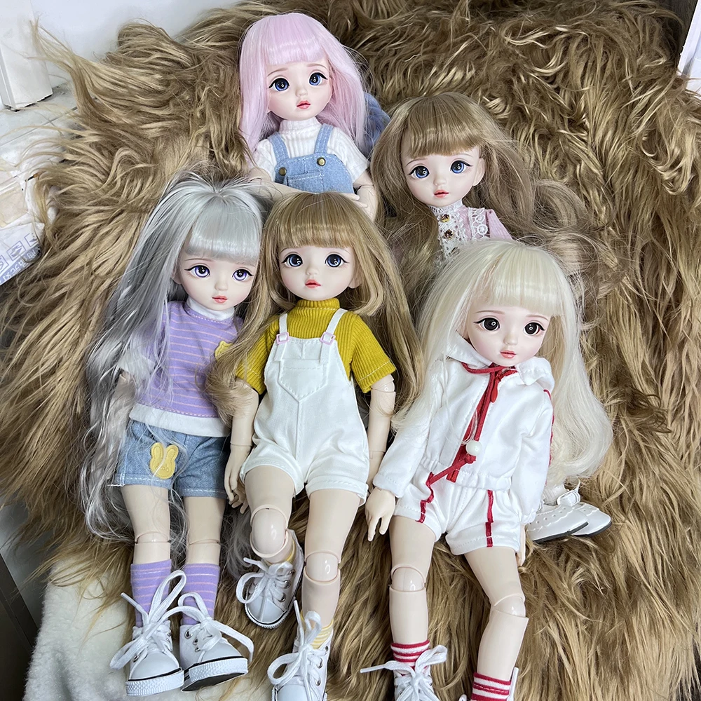 

New 32CM Princess Doll 1/6 Ball Jointed BJD Doll With Removale Wig Pretty Clothes Cute Madeup Face Diy Girl Toys For Friend Gift