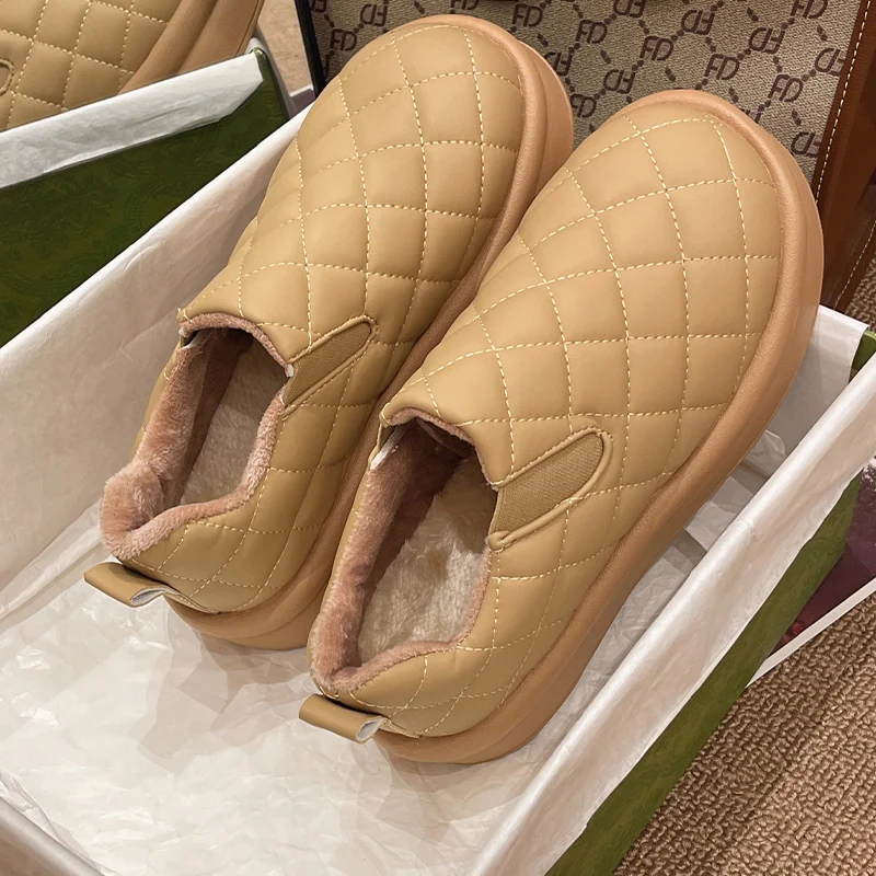 

Женская обувь на плоской подошве, Плюшевые Теплые ботильоны, новинка весны 2023, модная спортивная обувь на платформе, повседневная обувь, мех...