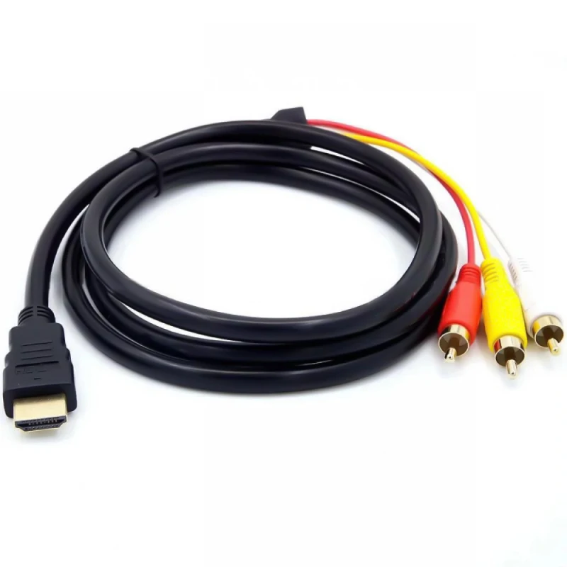 

To 3 RCA Audio Video Cable Converter Composite To Adapter Support 480P/720P/1080P Suitable For HD Player To TV Cables