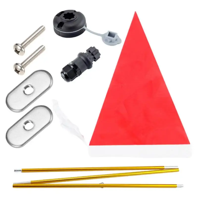 Diy Safety Boat Flag Base Kit With Mount Base Inflatable Dinghy Rowing Marine Accessories