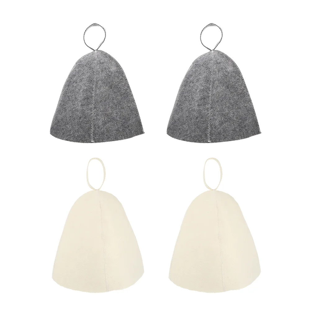 

Sauna Hat Hats Felt Cap Russian Wool Bath Hair Caps Spa Bathroom Household Banya Women Viking Bathing Steam Vaporarium Room