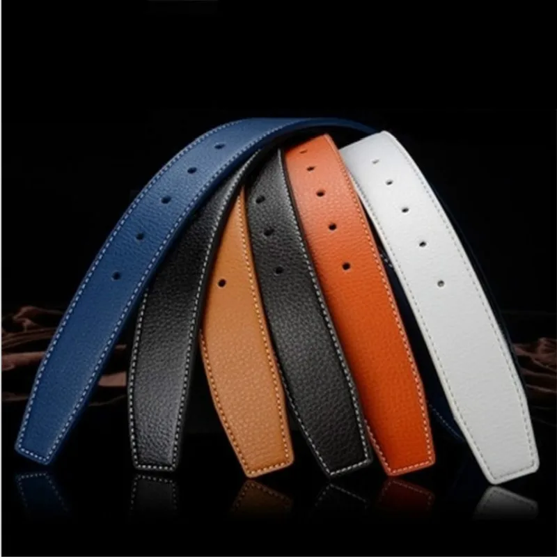 2022 New DIY Buckleless Men's Belt Luxury Brand High Quality Business Casual Genuine Leather Pin Buckle 3.3cm Belt For Men