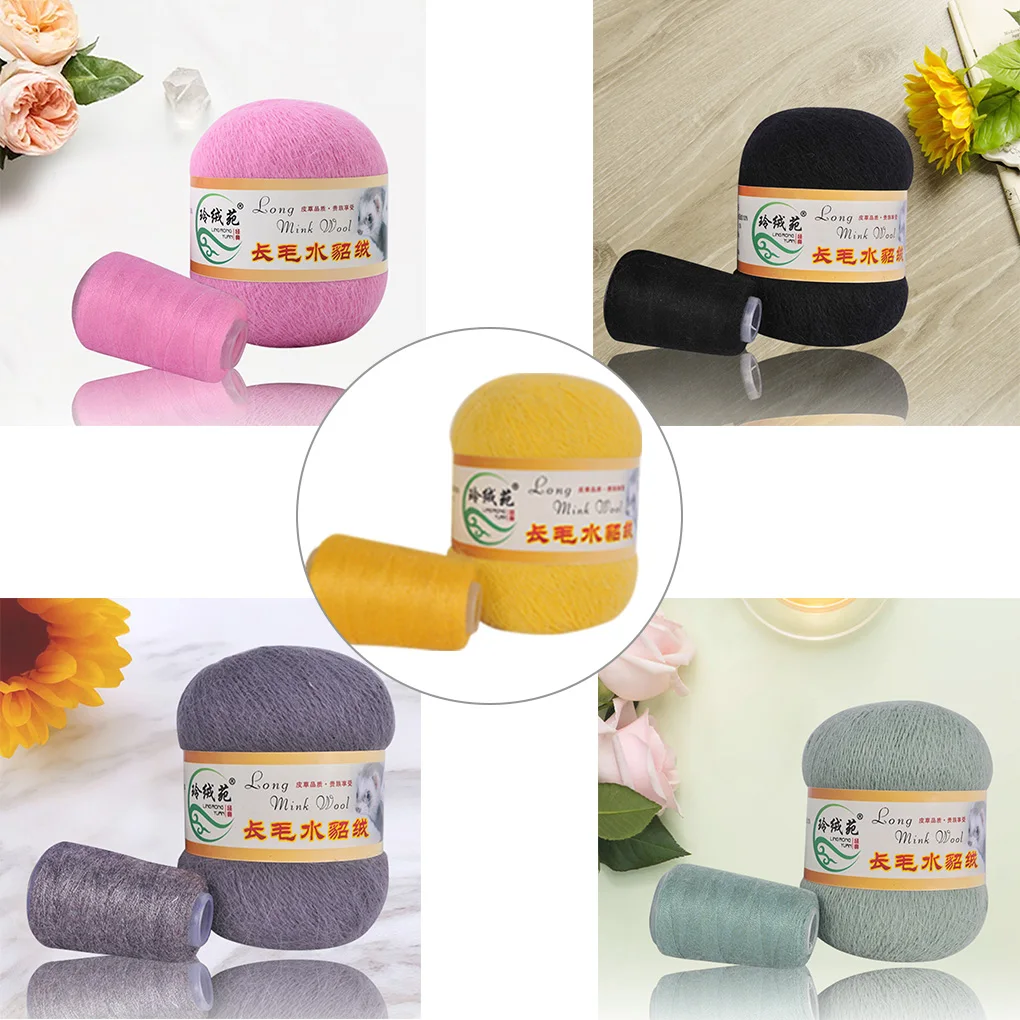 

Норковая кашемировая пряжа, не скатывается, качественная ручная вязка, подходит для женщин 50 + 20 г/комплект, длинная плюшевая пряжа