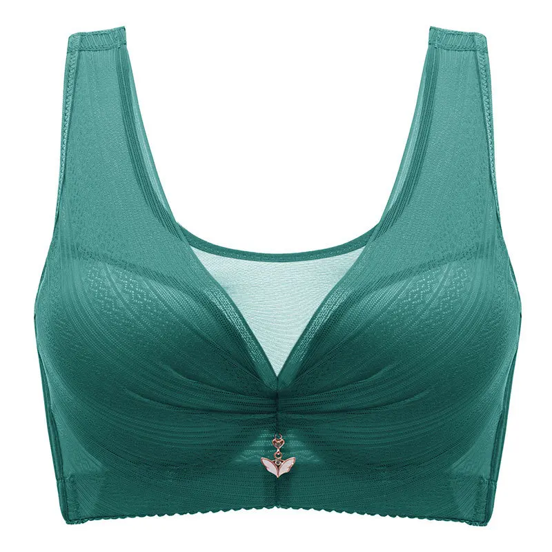 

Thin and fat plus size underwear women's full cups without rims gather anti-sagging big breasts CDE cups